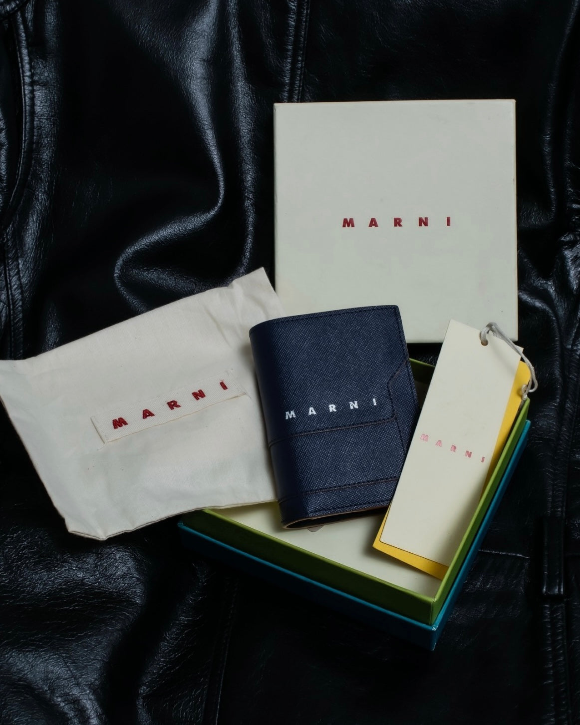 "MARNI" Saffiano leather bifold wallet