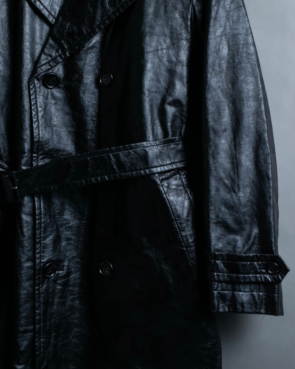 "tricot Comme des Garçons" Archive leather trench coat