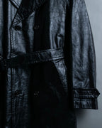 "tricot Comme des Garçons" Archive leather trench coat