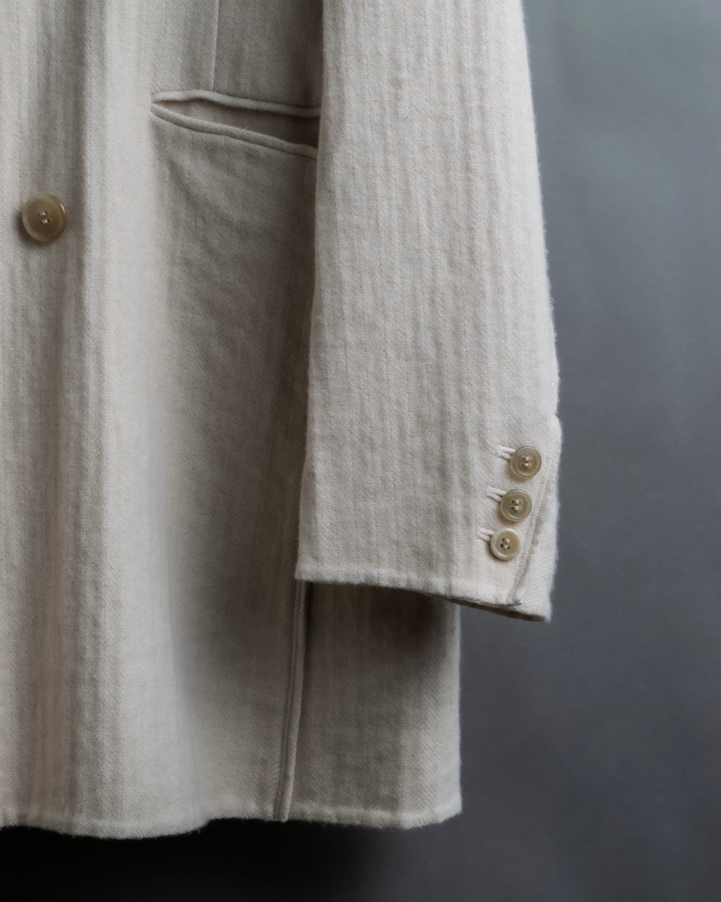 "SOWER" cashmere cotton double breasted tailored jacket