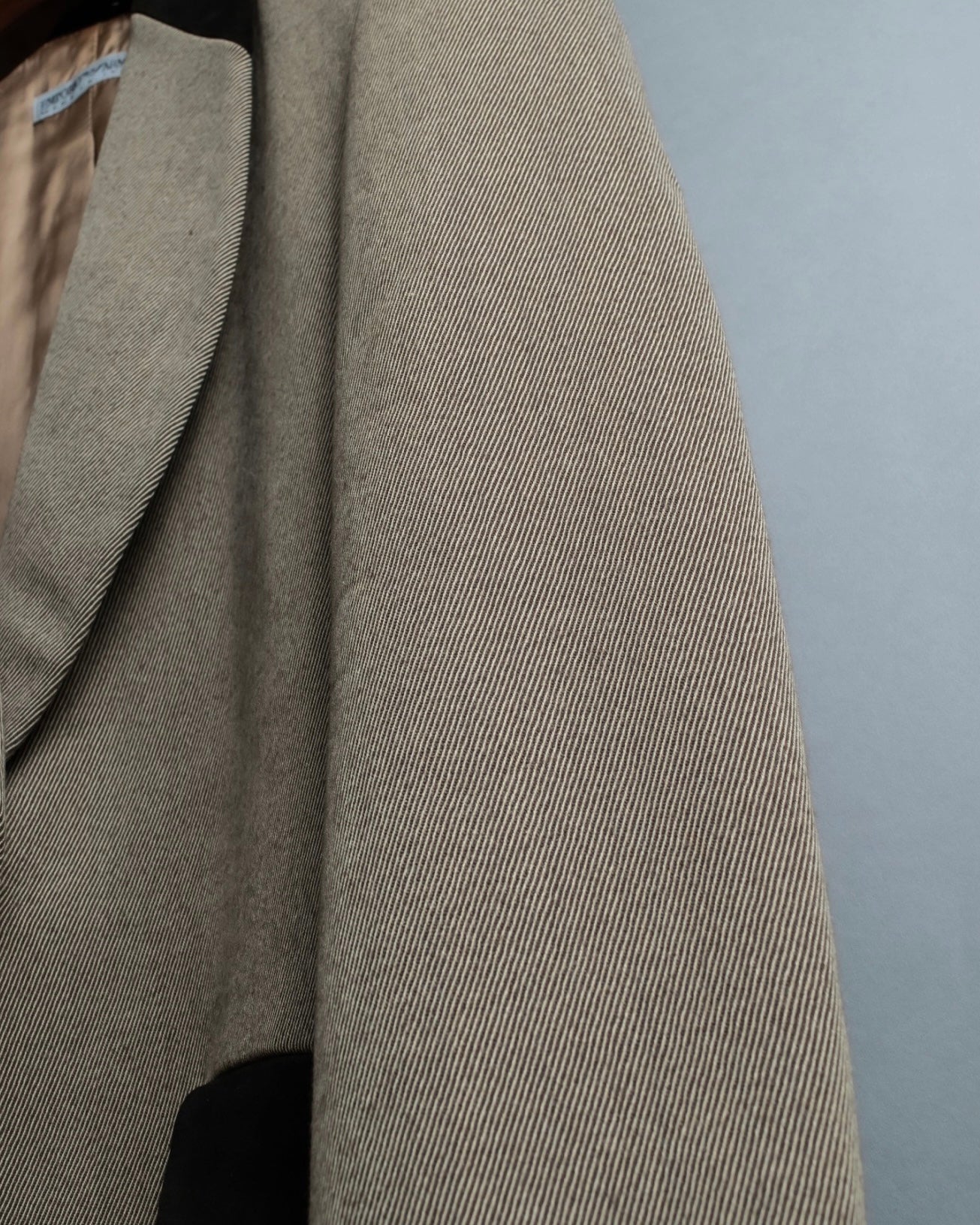 "EMPORIO ARMANI" Virgin Wool Shawl Collar Tailored Jacket