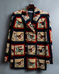 "EMPORIO ARMANI" Total Horse Pattern Four Button Jacket