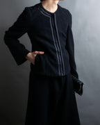 "EMPORIO ARMANI" Three-line short fly front jacket