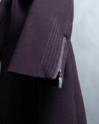 "GIANFRANCO FERRE white" riders design double zip coat