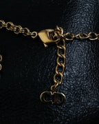 "Christian Dior" logo chain necklace