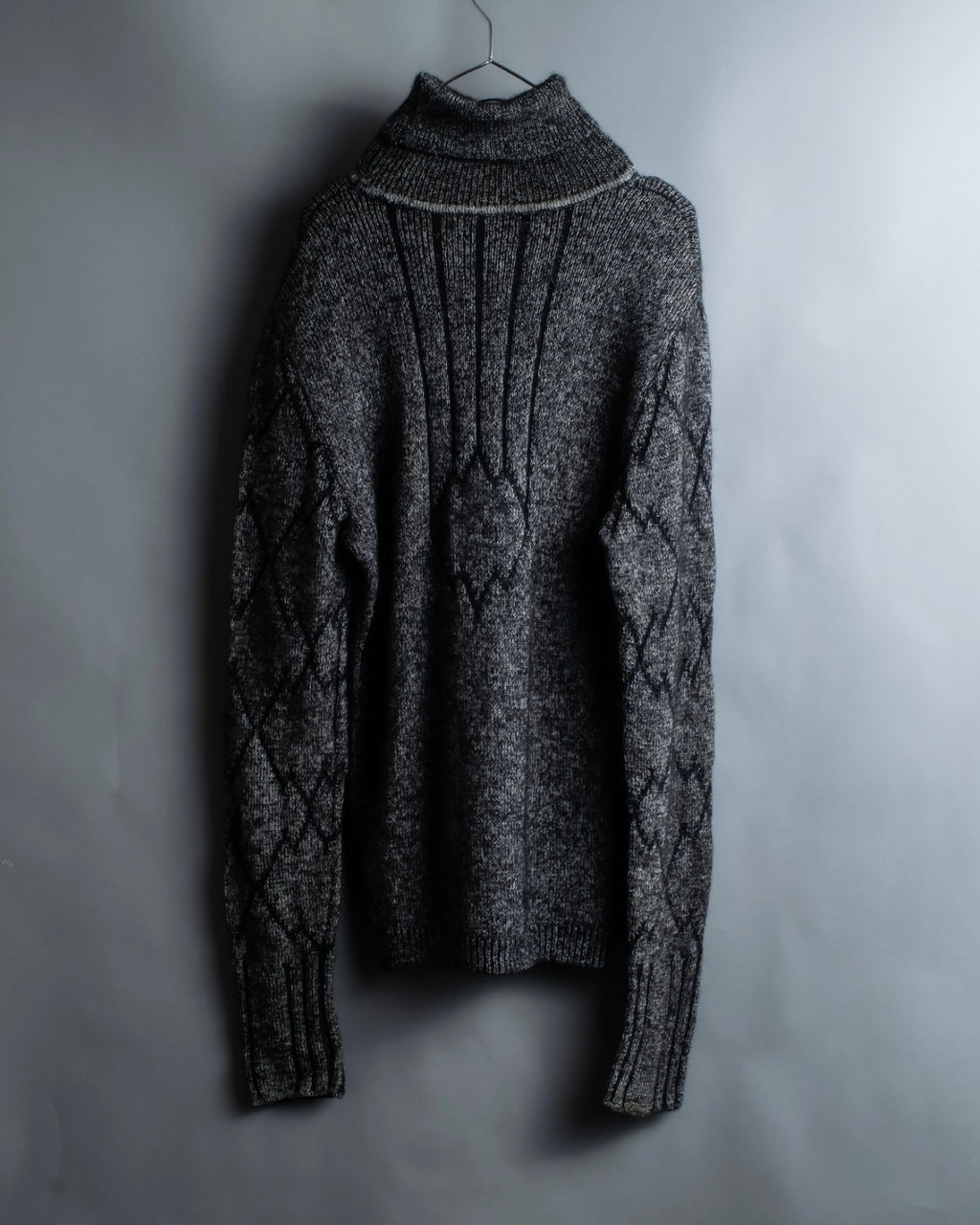 "VERSUS" Mohair blend lana wool high neck design knit