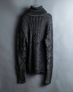 "VERSUS" Mohair blend lana wool high neck design knit