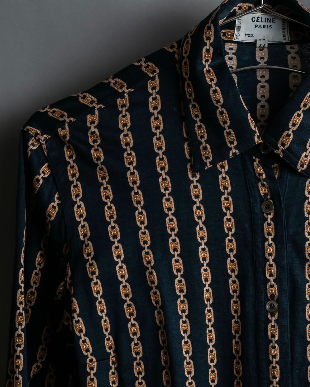 “CELINE”  gold macadam chain designed shirt