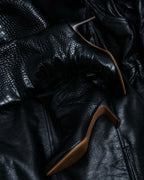 "Maison Martin Margiela" high quality crocodile leather long boots