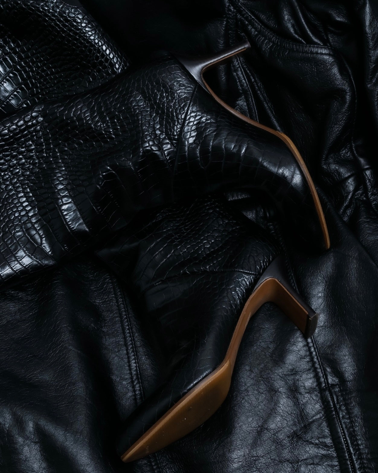 "Maison Martin Margiela" high quality crocodile leather long boots