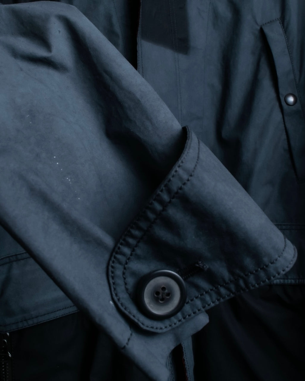 "LANVIN paris" mint condition silk blend double zip spring coat