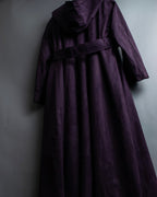 "80s Yves Saint Lauren" Oversized hooded spring coat