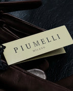 "PIUMELLI" Dead stock lace up long leather gloves
