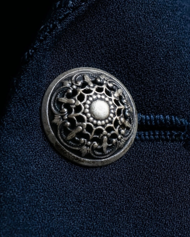 Embroidered oversized jacket coat with vest