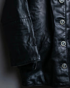 Versace Thick Silhouette Luxury Leather Coat