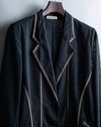 "ISSEY MIYAKE" Beautiful line sheer tailored jacket