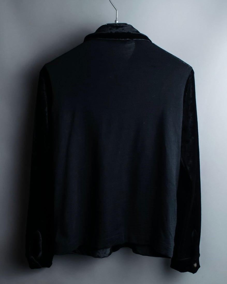 "tricot COMME des GARCONS" Mad velour avant-garde gathered shirt
