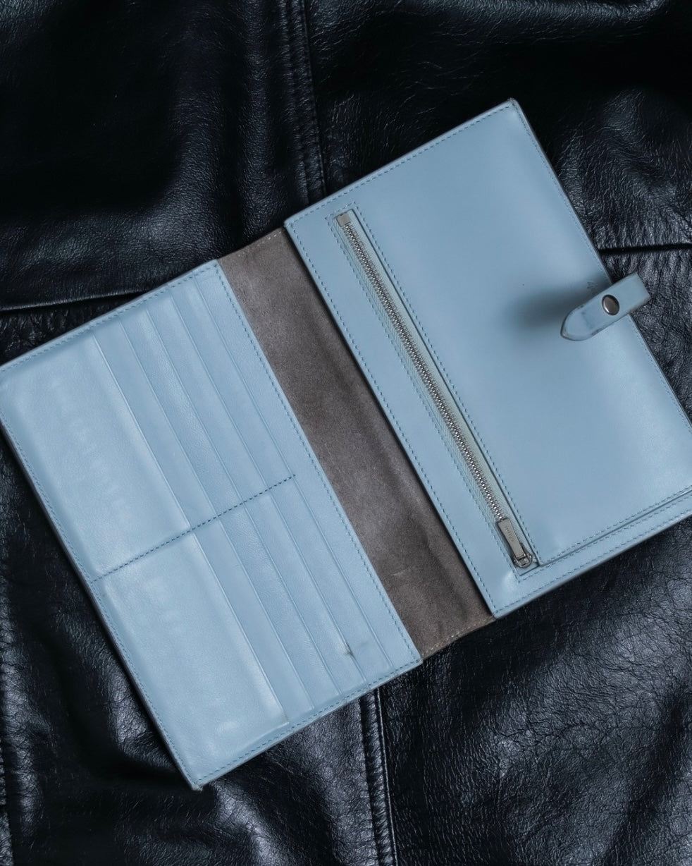 "CELINE" Strap large multi-function leather long wallet