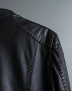 "Emporio Armani" leather stitch special design jacket
