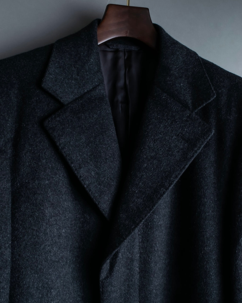 "VERSACE" fly-front double-breasted wool coat