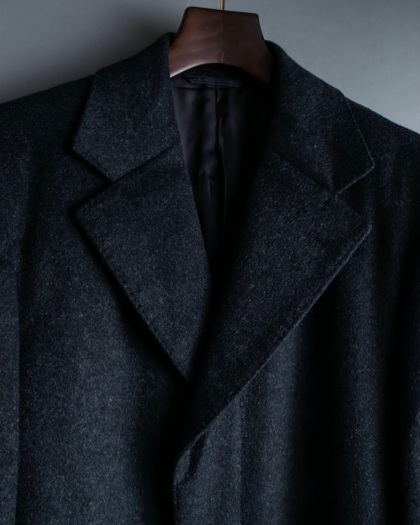 "VERSACE" fly-front double-breasted wool coat