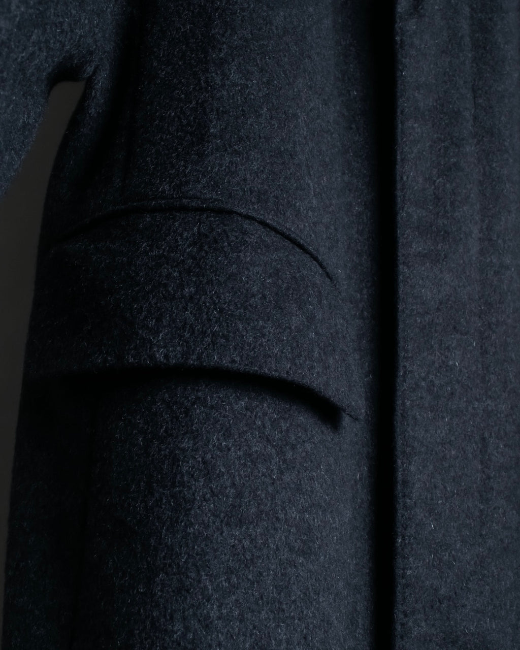 "VERSACE" fly-front double-breasted wool coat