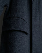 "VERSACE" fly-front double-breasted wool coat