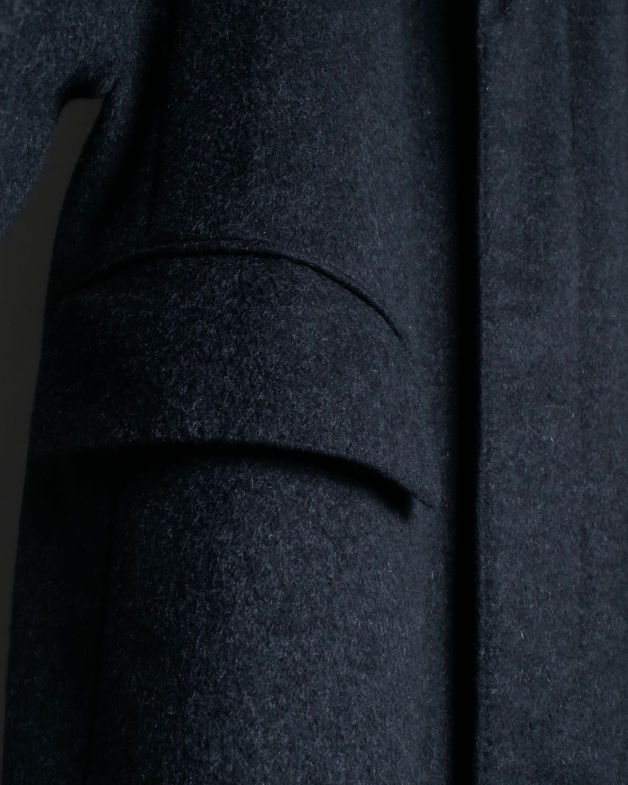 "VERSACE" fly-front double-breasted wool coat