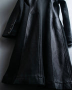 Vintage Leather x CORDUROY combination trench coat
