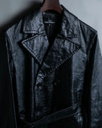 "tricot Comme des Garçons" Archive leather trench coat