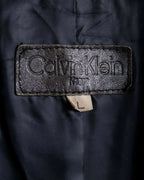 "Calvin Klein" Faded leather tailored jacket