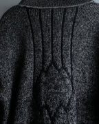 "VERSUS" Mohair blend lana wool high neck design knit