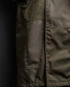 "SEEALL" patchwork designed maxi trench coat