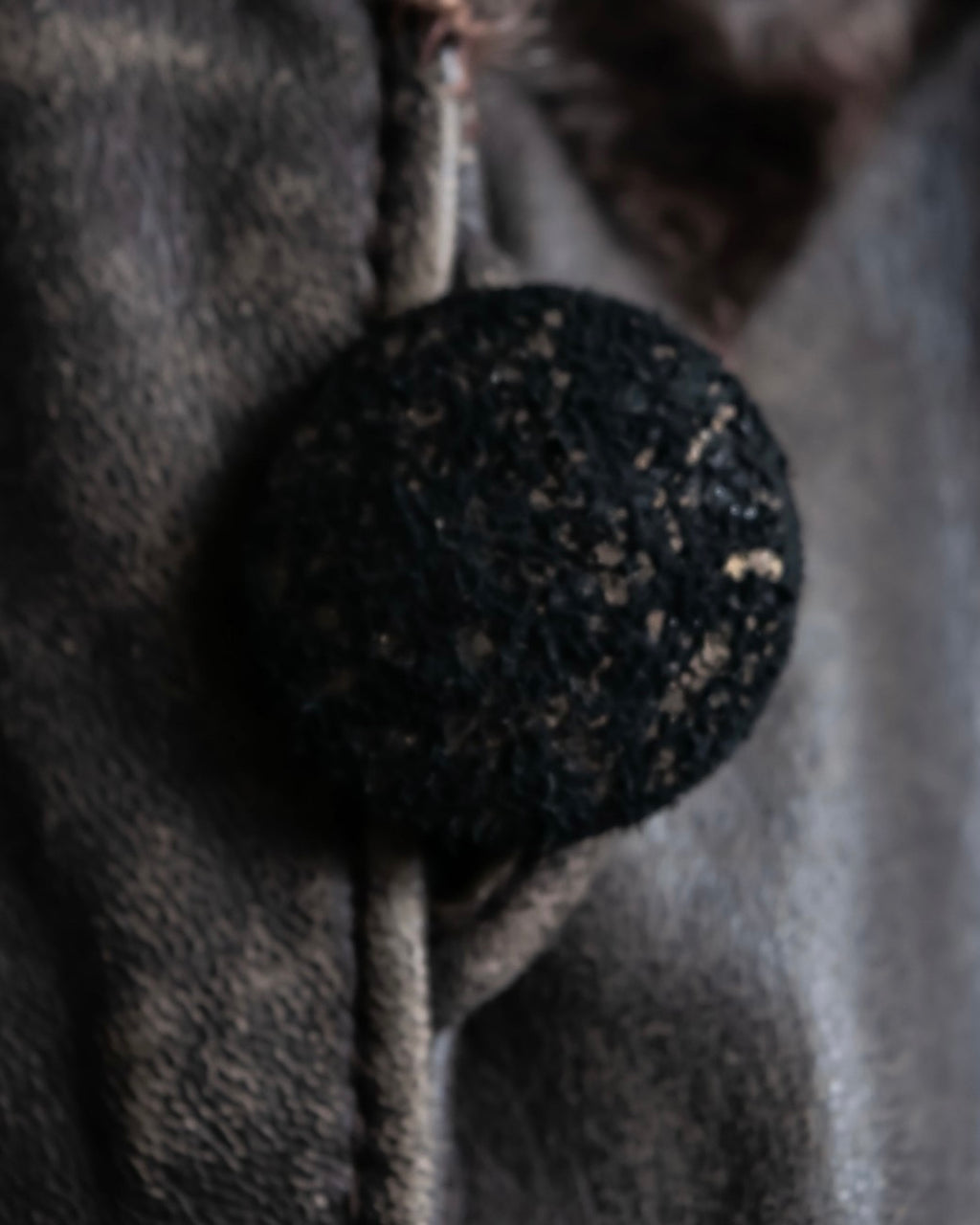 "Guy laroche" vintage real fur leather coat