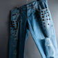 "DOLCE & GABBANA" various studded distressed denim