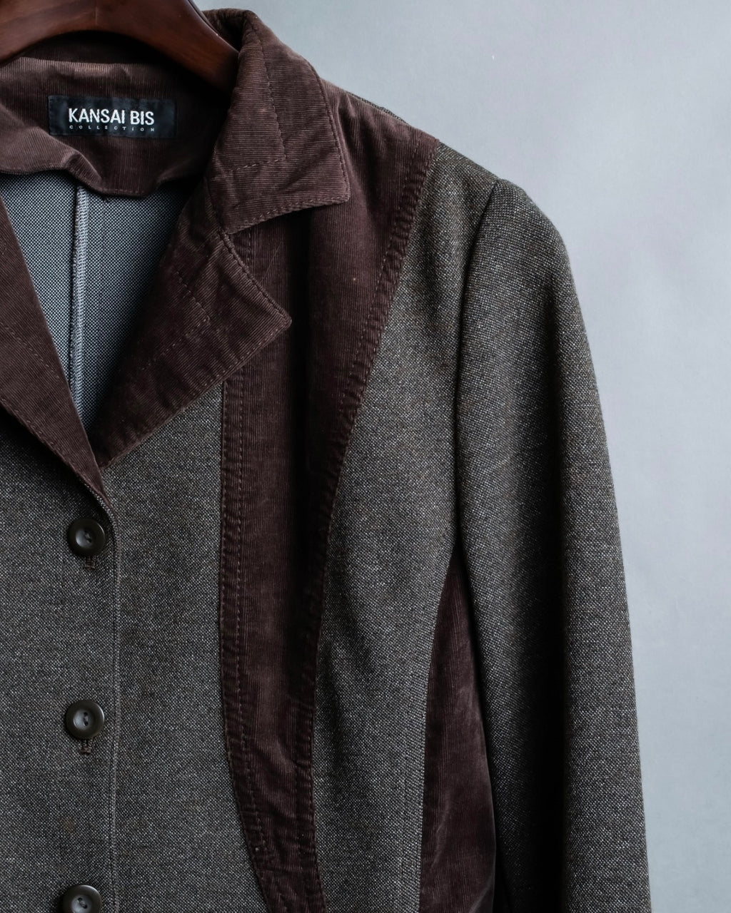 "KANSAI BIS" tailored corduroy combination jacket