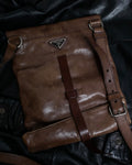 "PRADA" Real leather wrapped bag