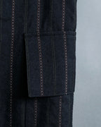 "Y's" Red Line Striped Wrap Pants Design Setup