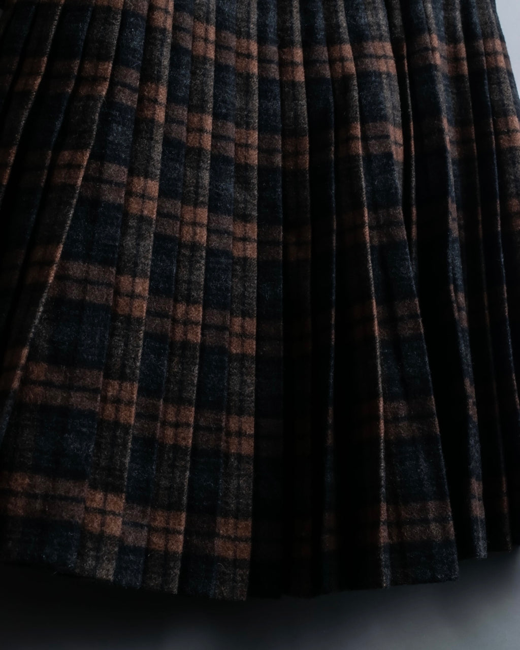 "PRADA" wool check unisex wrap skirt