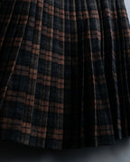 "PRADA" wool check unisex wrap skirt