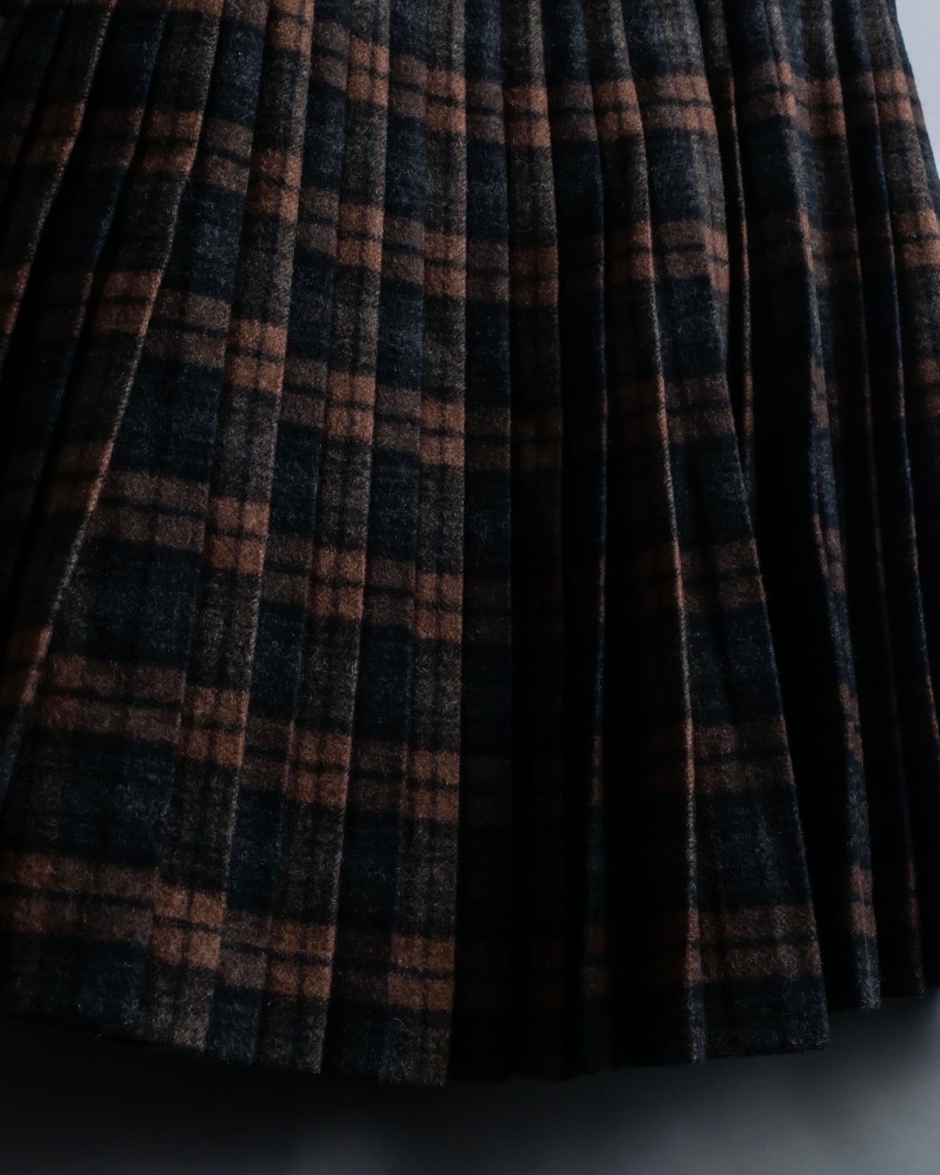 "PRADA" wool check unisex wrap skirt