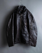 Vintage oversized leather flight jacket