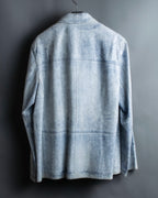 "CRISTIANO di THIENE"Crack design white leather jacket