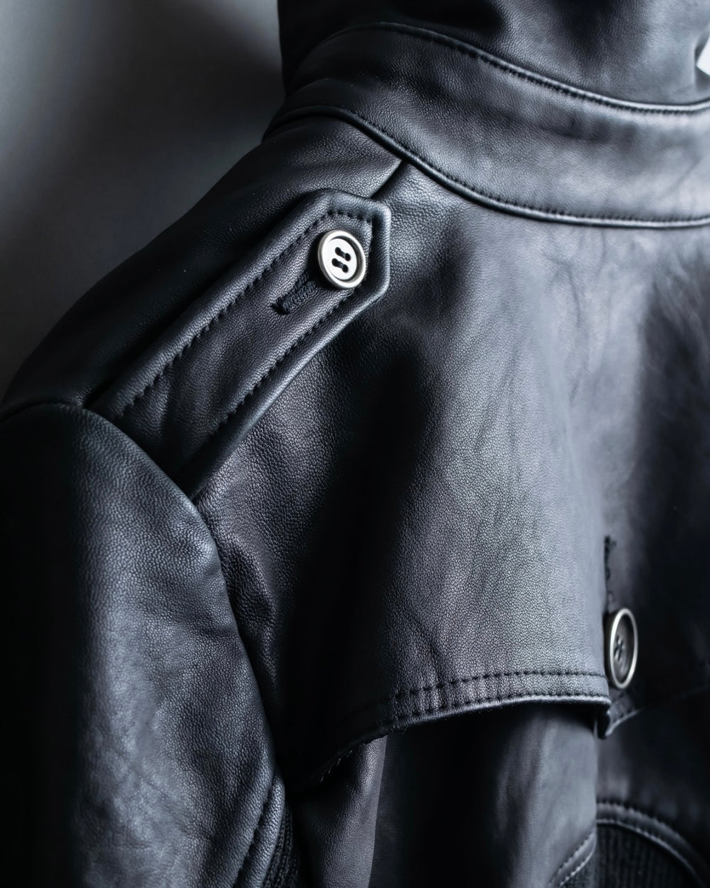 Vintage Leather x CORDUROY combination trench coat