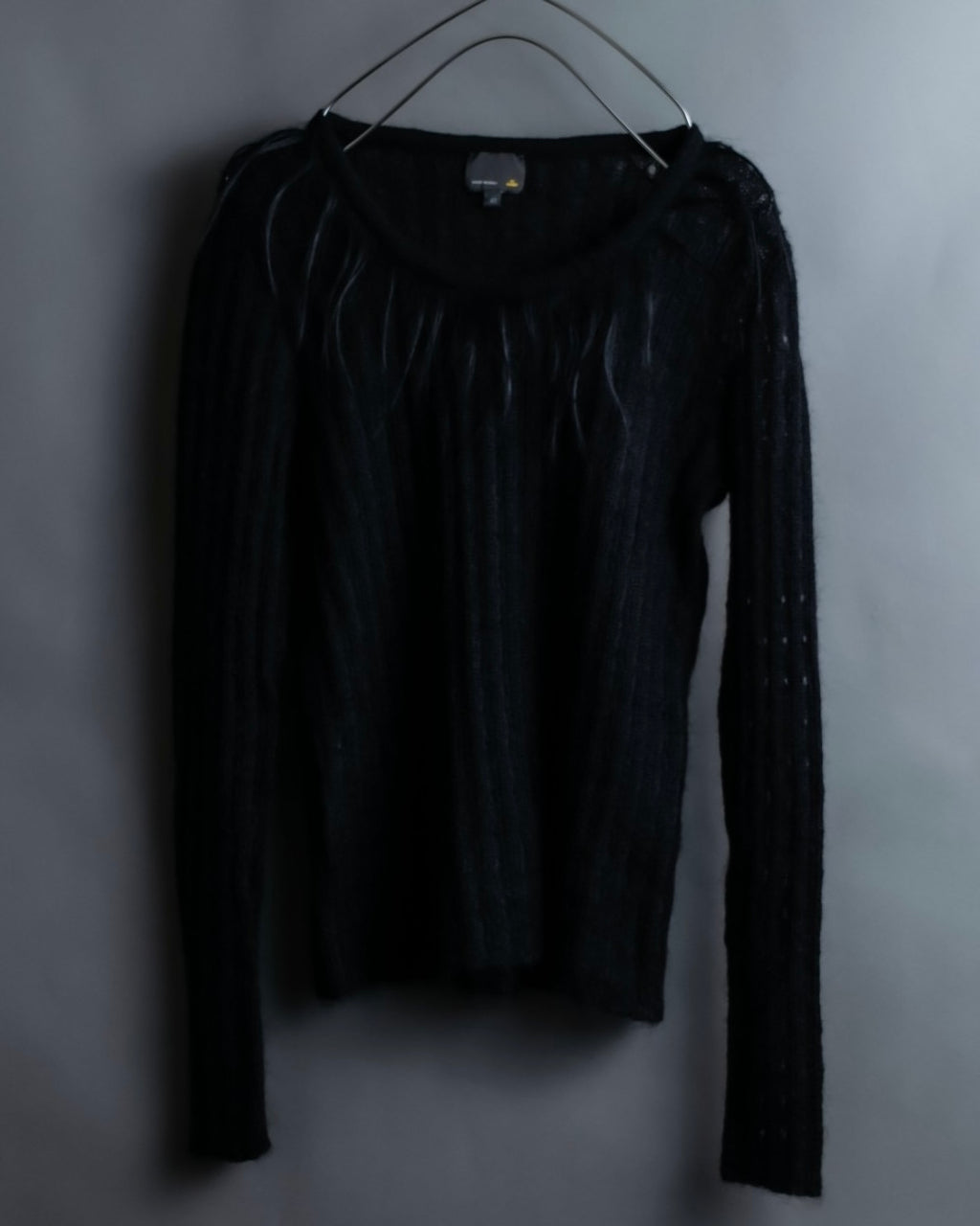 "FENDI" Hair fringe sheer combination summer knit
