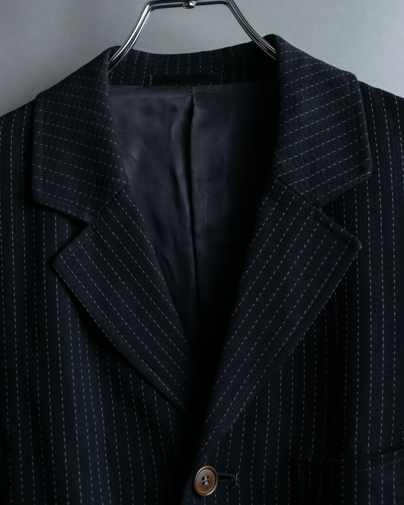 "Paul Smith London" Stitch design stripe compact lapel single tailored jacket