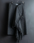“BALENCIAGA  18AW” Virgin wool  plaid wrapped skirt