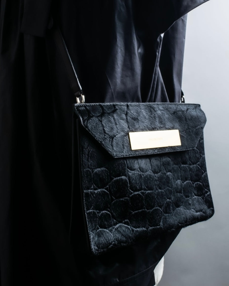 "BALENCIAGA" Haracofur leather shoulder bag