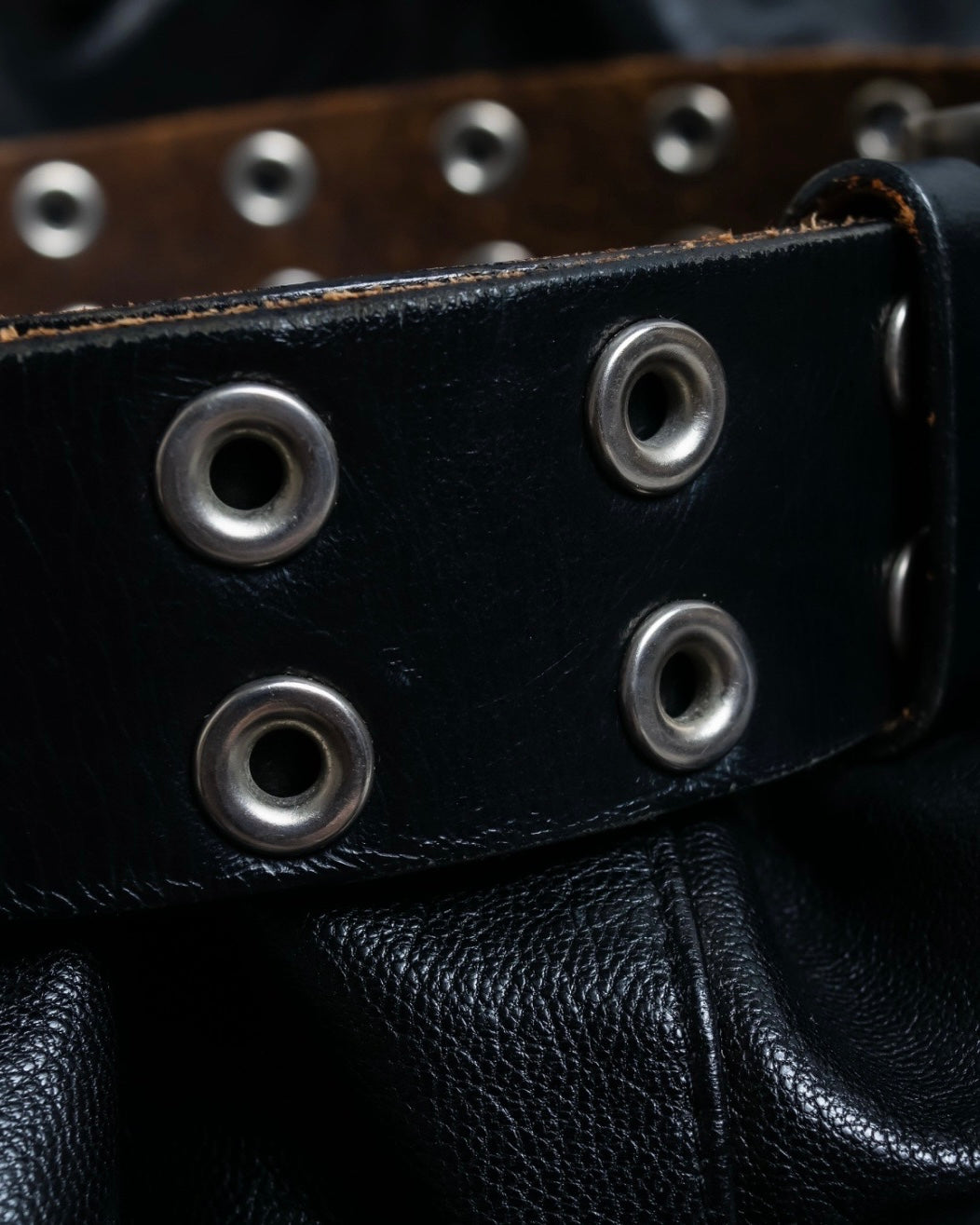 Double Pin Top Leather Belt