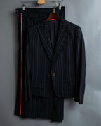 "Y's" Red Line Striped Wrap Pants Design Setup